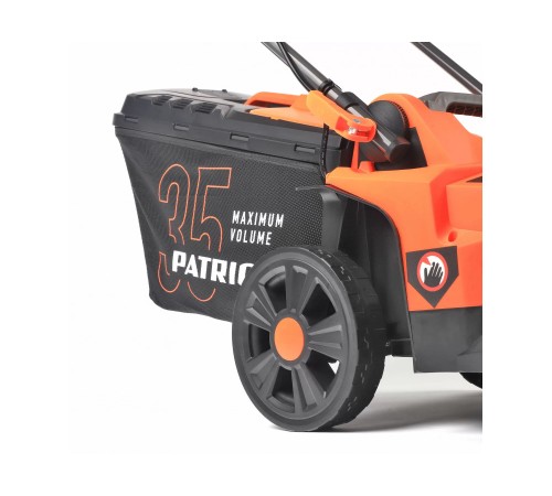 Газонокосилка аккумуляторная PATRIOT CM 440 2*21В UES, без акб и зу, бесщеточ, 37см, трав 35л пласт+мульчирование, центр. подъём 6 уровней (25-75), пласт дека