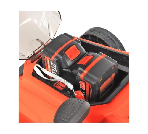 Газонокосилка аккумуляторная PATRIOT CM 440 2*21В UES, без акб и зу, бесщеточ, 37см, трав 35л пласт+мульчирование, центр. подъём 6 уровней (25-75), пласт дека