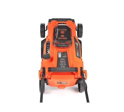 Газонокосилка аккумуляторная PATRIOT CM 440 2*21В UES, без акб и зу, бесщеточ, 37см, трав 35л пласт+мульчирование, центр. подъём 6 уровней (25-75), пласт дека