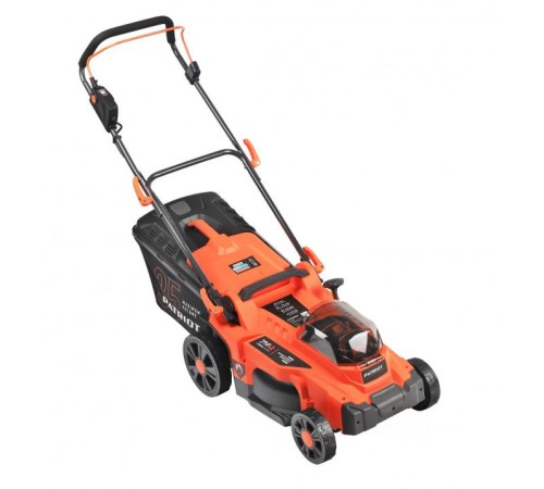 Газонокосилка аккумуляторная PATRIOT CM 440 2*21В UES, без акб и зу, бесщеточ, 37см, трав 35л пласт+мульчирование, центр. подъём 6 уровней (25-75), пласт дека