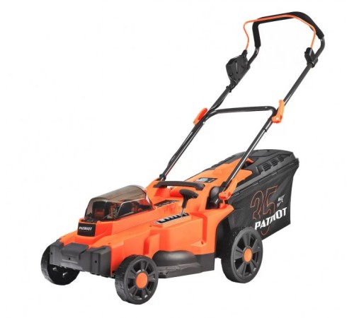 Газонокосилка аккумуляторная PATRIOT CM 440 2*21В UES, без акб и зу, бесщеточ, 37см, трав 35л пласт+мульчирование, центр. подъём 6 уровней (25-75), пласт дека