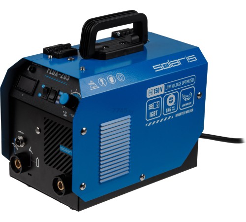 Полуавтомат сварочный Solaris FLUX-205 (230В, 20-180 А, 20,5 В / 80 В / 62 В, FLUX/MMA/TIG LIFT, байонетный разъем, без газа) SL5712-2