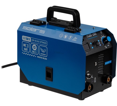 Полуавтомат сварочный Solaris FLUX-205 (230В, 20-180 А, 20,5 В / 80 В / 62 В, FLUX/MMA/TIG LIFT, байонетный разъем, без газа) SL5712-2