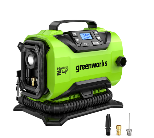 Компрессор автомобильный  Greenworks ACG301 24V/12V, без АКБ и ЗУ