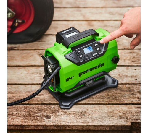 Компрессор автомобильный  Greenworks ACG301 24V/12V, без АКБ и ЗУ