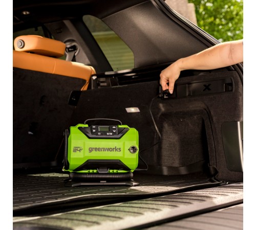 Компрессор автомобильный  Greenworks ACG301 24V/12V, без АКБ и ЗУ