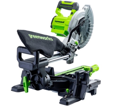 Торцовочная пила Greenworks GD24MS216 24V (1хАКБ 8Ач и ЗУ)