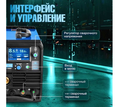 Сварочный полуавтомат Solaris ALUMIG-230DP SYNERGY