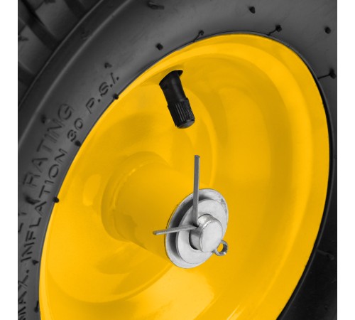 Тачка строительная, усиленная Denzel объем 140 л, 250 кг