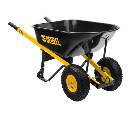 Тачка строительная, усиленная Denzel объем 140 л, 250 кг