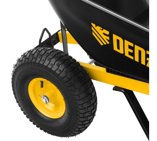 Тачка строительная, усиленная Denzel объем 140 л, 250 кг