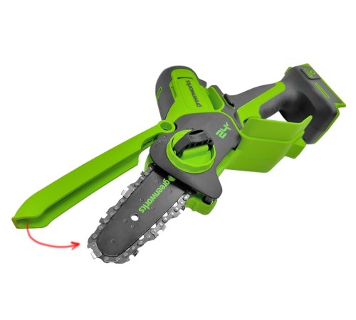 Мини пила аккумуляторная Greenworks  24V G24MCS10 (1хАКБ 4Ач и ЗУ)