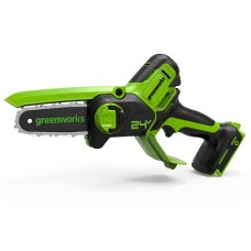 Мини пила аккумуляторная Greenworks 24V GD24CSMNX (1хАКБ 2Ач и ЗУ)