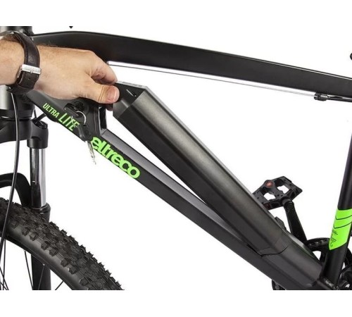 Велогибрид Eltreco Ultra LITE Черно-зеленый-2504