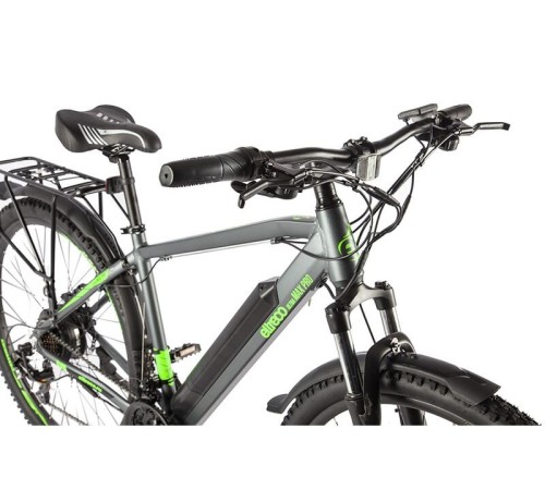 Велогибрид Eltreco Ultra MAX PRO Черно-зеленый-2509