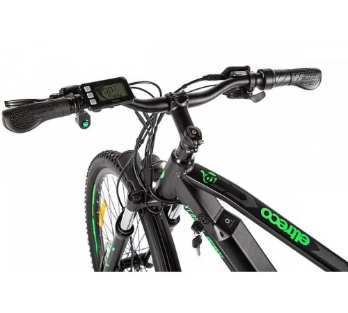 Велогибрид Eltreco XT 850 Pro Черно-зеленый-2673