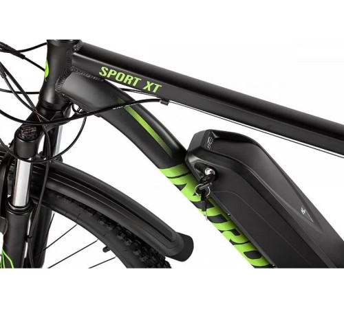 Велогибрид INTRO Sport XT Черно-зеленый-2687