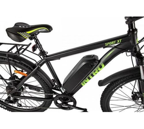 Велогибрид INTRO Sport XT Черно-зеленый-2687