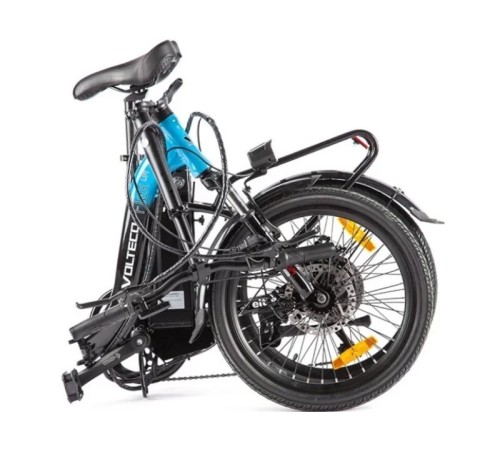 Велогибрид VOLTECO FLEX UP! черно-серый-2201