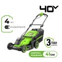 Газонокосилка аккумуляторная Greenworks GD40LM411 (1хАКБ 4Ач и ЗУ)