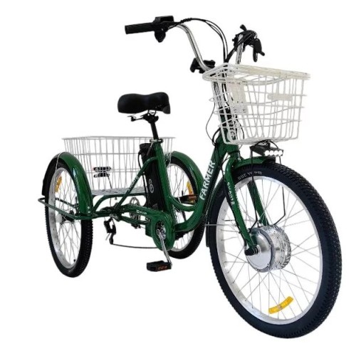 Трёхколёсный электровелосипед Smart8 Farmer Зеленый