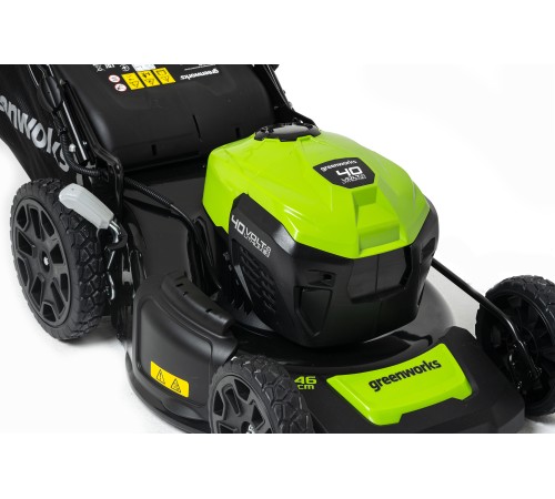 Газонокосилка аккумуляторная Greenworks GD40LM46SP (1хАКБ 5Ач и ЗУ)