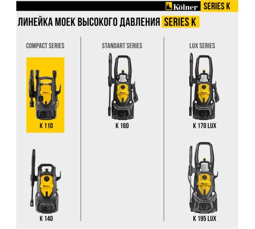 Мойка высокого давления Kolner K110