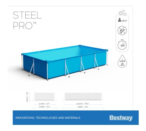 Каркасный бассейн Bestway 56411 (300х201х66)