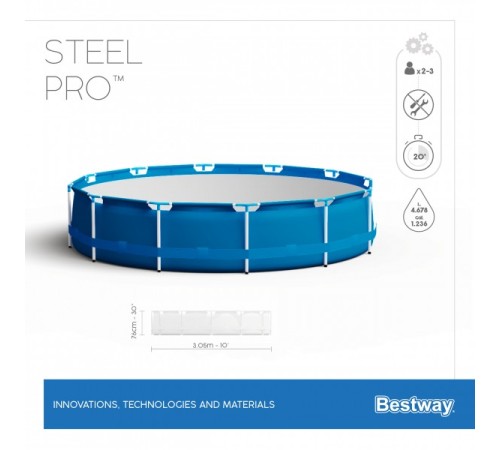 Каркасный бассейн Bestway Steel Pro 56679 (305x76)