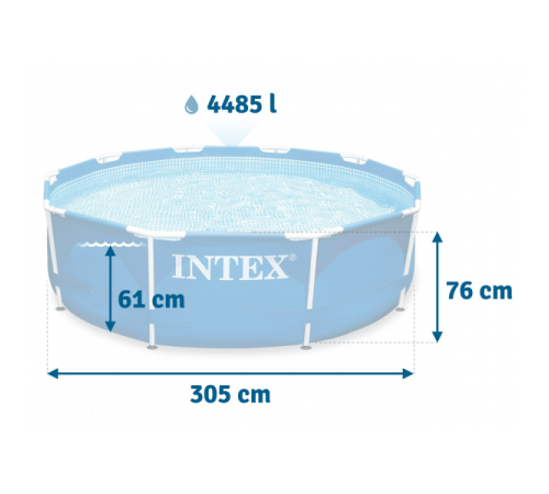 Каркасный бассейн Intex Metal Frame 305х76 (56997/28200)