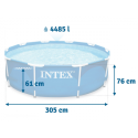 Каркасный бассейн Intex Metal Frame 305х76 (56999/28202)