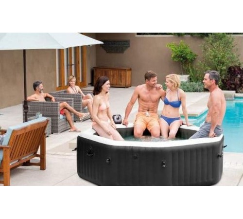 Надувной бассейн Intex Jet & Bubble Deluxe 28458 (201x71)