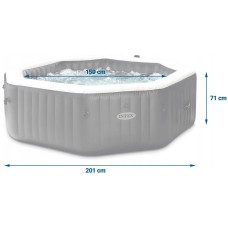 Надувной бассейн Intex Jet & Bubble Deluxe 28458 (201x71)
