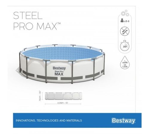 Каркасный бассейн Bestway Steel Pro 56406 (305x76)