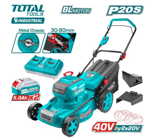 Газонокосилка аккумуляторная Total TLMLI20186 (2хАКБ и ЗУ)