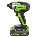 Винтоверт ударный аккумуляторный Greenworks 24V GD24ID3 (1 АКБx2Ач и ЗУ)