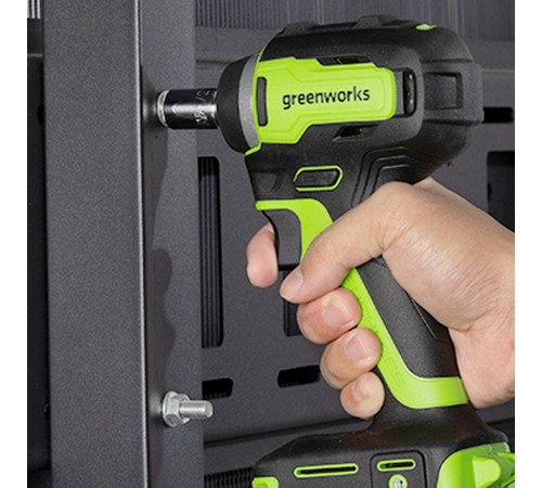 Гайковерт ударный аккумуляторный Greenworks 24V G24IW200 (1 АКБх2Ач и ЗУ)