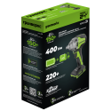 Гайковерт ударный аккумуляторный Greenworks 24V GD24IW400 (1АКБх4Ач и ЗУ)