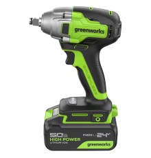 Гайковерт ударный аккумуляторный Greenworks 24V GD24IW400 (1хАКБх5Ач и ЗУ)