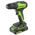 Дрель-шуруповерт аккумуляторная  Greenworks 24V GD24DD35 (2хАКБ 2Ач и ЗУ)