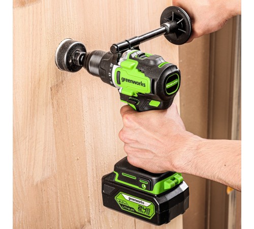 Дрель-шуруповерт аккумуляторная Greenworks 24V GD24DD90 (1хАКБ 4Ач и ЗУ)