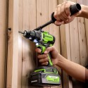 Дрель-шуруповерт аккумуляторная  Greenworks 24V GD24DD90 (2хАКБ 4Ач и ЗУ)
