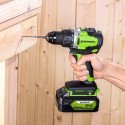 Дрель-шуруповерт аккумуляторная  Greenworks 24V GD24DD90 (2хАКБ 4Ач и ЗУ)