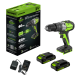 Дрель-шуруповерт ударная аккумуляторная Greenworks 24V GD24DD60 (2хАКБ 2Ач и ЗУ)