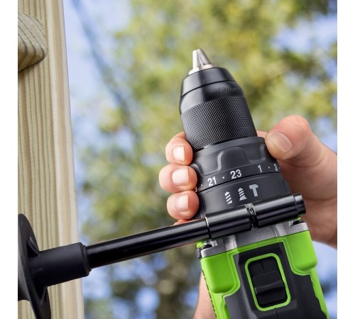 Дрель-шуруповерт ударная аккумуляторная Greenworks 24V GD24DD140 (1хАКБ 4Ач и ЗУ)