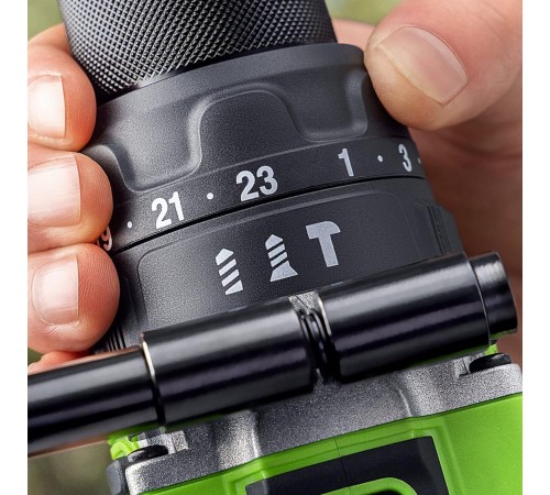 Дрель-шуруповерт ударная аккумуляторная Greenworks 24V GD24DD140 (2хАКБ 4Ач и ЗУ)