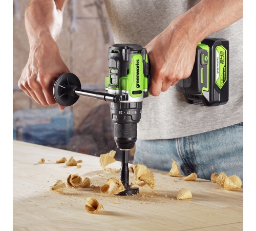 Дрель-шуруповерт ударная аккумуляторная Greenworks 24V GD24DD140 (2хАКБ 4Ач и ЗУ)