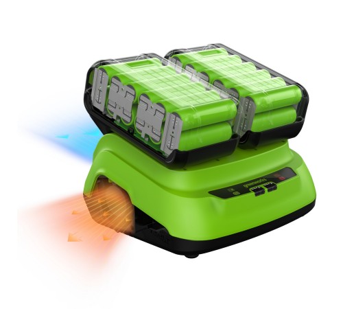 Ультрабыстрое двойное зарядное устройство  Greenworks 24V G24X2C8 8A