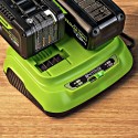 Ультрабыстрое двойное зарядное устройство  Greenworks 24V G24X2C8 8A