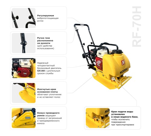 Виброплита NORSU RF-70TH